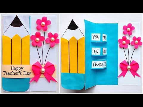 Beautiful handmade teacher's day special greeting card 2023 / DIY Happy teachers day card