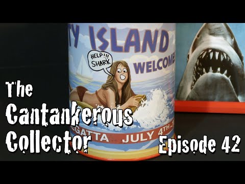 Episode 42: JAWS Movie Metal Embossed Lunch Box Unboxing & Review KILLER SHARK!!