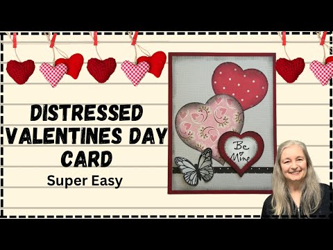 Create An Adorable Valentines Day Card With Heart Dies!  #valentinesdaycard #valentinesday