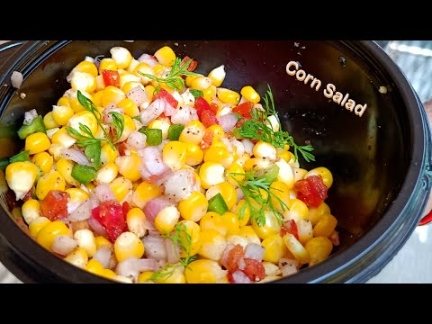 This Corn Salad is So Good, You Won't Believe It's Healthy ! Sweet corn chat salad