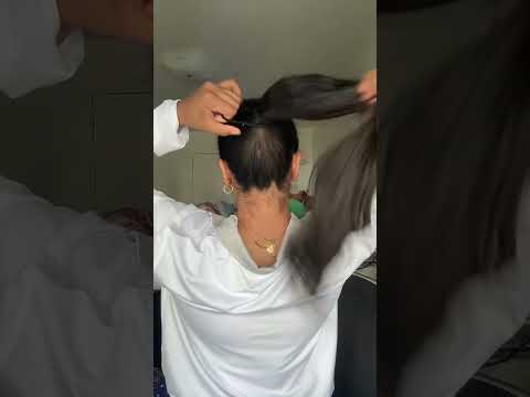 Finally gigured out the hand held ponytail tutorial #hairstyle #hairtutorial #hairtok #ponytail