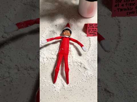 Elf on the shelf snow angel #elfontheshelfideas #shorts