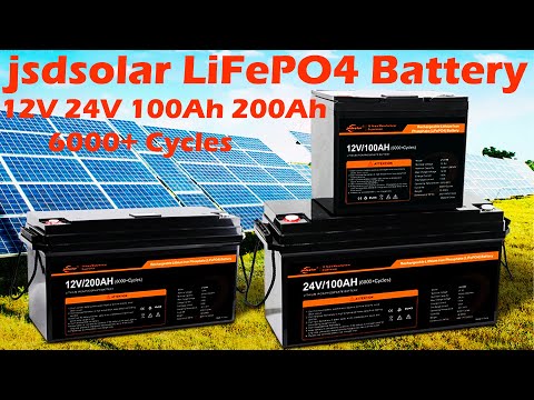 LiFePO4 Battery. 12V 24V 100Ah 200Ah 6000+ Cycles Built-in BMS Perfect for Home Energy Storage. v2