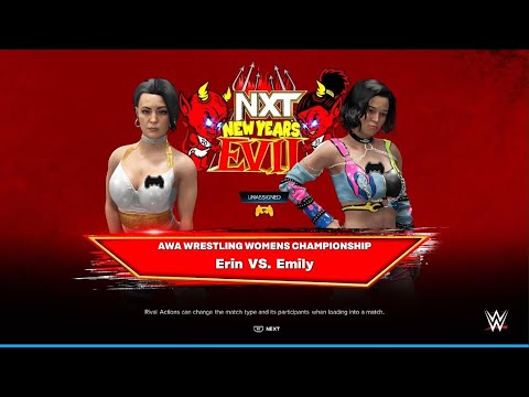 AWA NEW YEARS EVIL PPV: Erin vs Emily