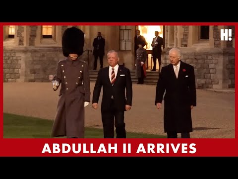 Huge WELCOME as King hosts King Abdullah II of Jordan at Windsor Castle | HELLO!