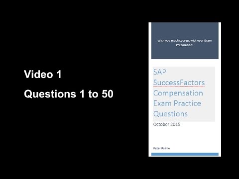 SAP SucccessFactors Compensation Certification Exam Practice Questions 1