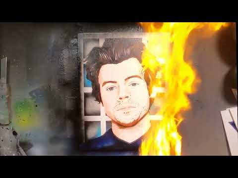 Harry Styles portrait by Spray Art Eden