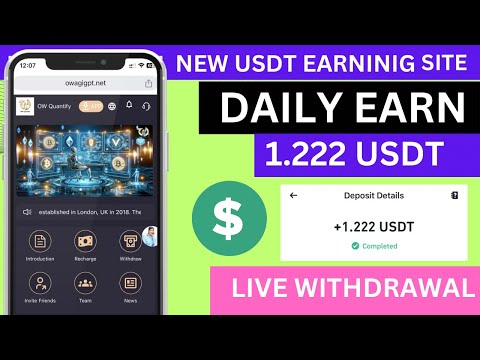 Best Ow usdt Earning site | Very trusted income website | daily income 1.222 usdt sit