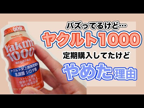 【ヤクルト1000】数ヶ月間飲んでみた感想〜定期購入辞めた理由〜