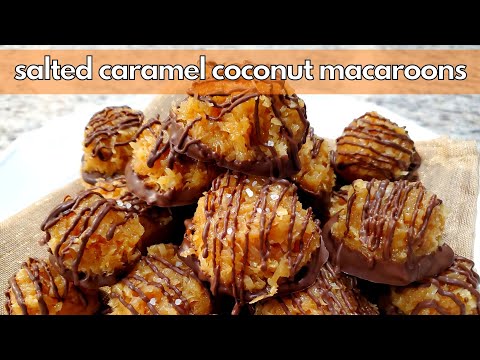 NO BAKE - Salted Caramel Coconut Macaroons!