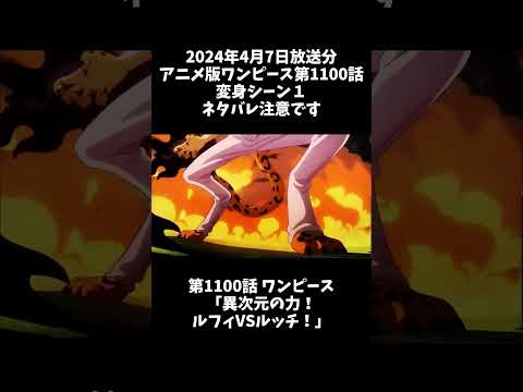 アニメ版ワンピース第1100話変身シーン2