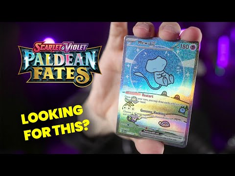 Pulling the Shiny Mew ex from Paldean Fates