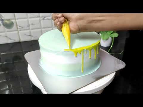 simple cake decoration #pistachio #1kgcake #simple