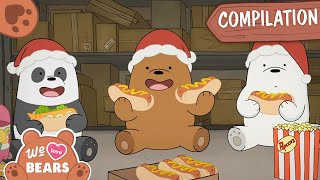 Celebrating a Snowy Christmas with Bears | One Hour Compilation | We Bare Bears | We Baby Bears