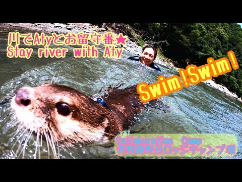 ♪ swim in your answering machine ☆ Aonohara Noro Lodge campground in Aty and river