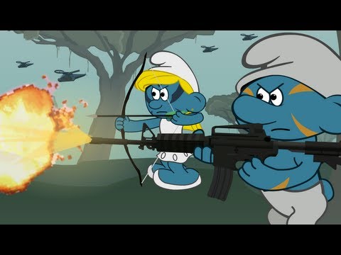 Avatar Re-enacted by Smurfs