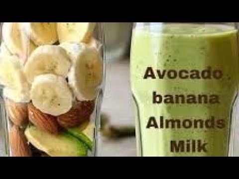 Avocado banana Almond smoothie | weight loss smoothies |Instant #juice #smoothie #avacado #milkshake