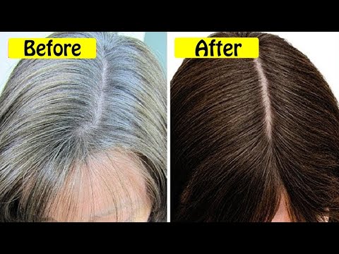 DIY Natural Brown Hair That Covers White or Gray Hair With Natural Ingredients   The Result will Ama