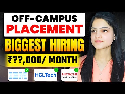 IBM, Hitachi & IBM Biggest Hiring🔥 | OFF Campus Drive Hiring😱 | Fresher Jobs