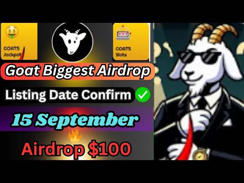 Goats Airdrop listing price confirmed—claim your tokens fast - goats token trading live | #goats #yt