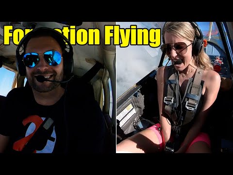 First Formation Flight Apart! Piper Cherokee & Yak 52W Flight Over the Beach