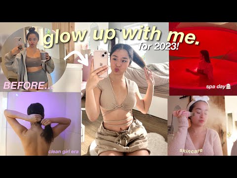 GLOW UP transformation for 2023 ⊹˙self care vlog, healthy girl era, hair, nails & spa day