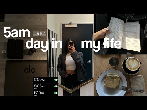 waking up at 5am productive vlog | motivating + realistic ☕️