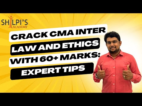 How to score 60+ in cma inter exam - law