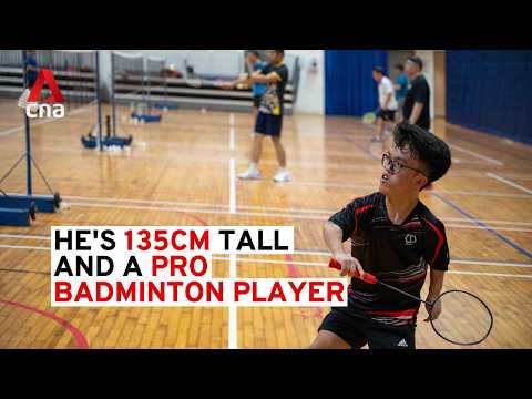 He's 135cm tall and Singapore's only pro badminton player with dwarfism