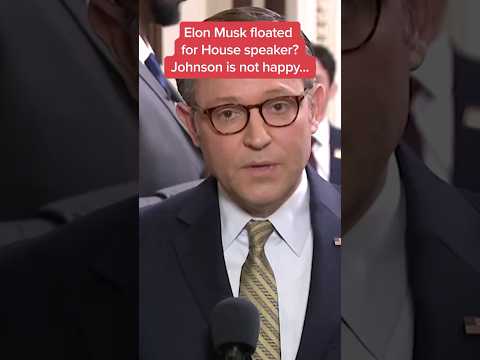 Mike Johnson is not happy with calls for Elon Musk as speaker