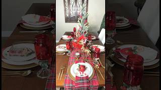 Christmas Tablescape Idea - #christmas #explorepage #chrismasdecor #foryou #christmastablescape