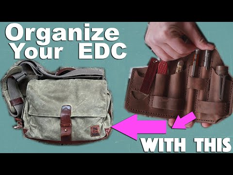 Organizing your Nutsac EDC bag with this! Custom Foolish Pride Leather Organizer.