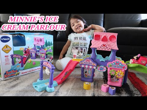 VTECH TOOT TOOT DRIVERS MINNIE'S ICE CREAM PARLOR UNBOXING and ASSEMBLING