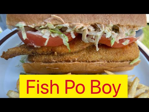 Fish Po Boy Sandwich Recipe / Southern Style Cajun Fried Fish  / Fried Fish Sandwich