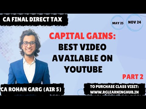 Capital Gains PART 2|CA Final Direct Tax (Nov24/May25)| Detailed & Crisp| CA Rohan Garg AIR5|