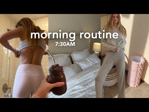 REALISTIC productive morning routine (7:30AM) | HOW TO FORM HEALTHY HABITS