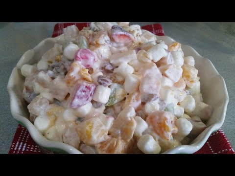 HOW TO MAKE AMBROSIA |  FRUIT SALAD | EASY RECIPE