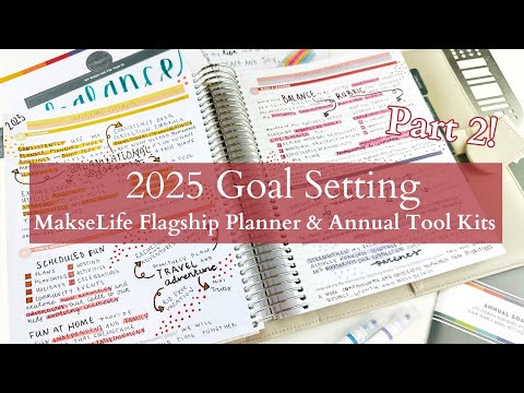 Goal Setting 2025 | Part 2 - Annual Goals, WOTY & Mission Statement | MAKSELIFE planner