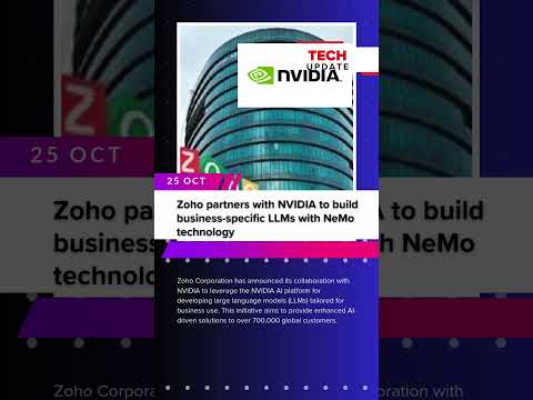 Zoho partners with NVIDIA to build business-specific LLMs with NeMo technology #zoho #nvidea #shorts