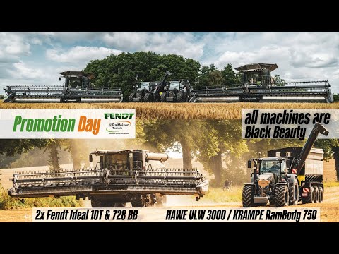 2x Fendt Ideal 10T | 2x Fendt 728 Black Beauty | HAWE ULW 3000 Black | Krampe RamBody 750 Black