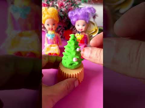 DIY How to make Christmas tree 🌲 with Polymer clay #shorts #polymerclaydoll#christmas #merry