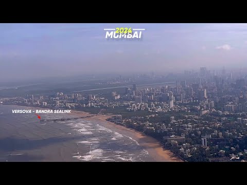 Mumbai Aerial Views From Plane - 4K | 2024