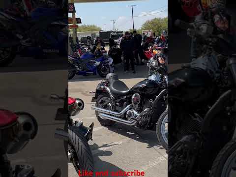 Bikers take over gas station 🤯😱🔥🔥🔥 #motorcycle #sportbikesaddicts #viral #subscribe