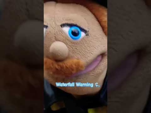 Waterfall Warning #sightseeing #familytravel #puppetvlog #puppetsofyoutube