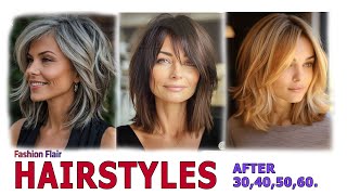 Best TOP 30 Medium length 2024 layered Haircuts. Bob Haircut for women.Haircuts after 30,40,50,60.