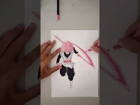 Goku Black rose Drawing #dragonball #gokublack #gokublackrose #gokublackedit #mangadbs #shorts