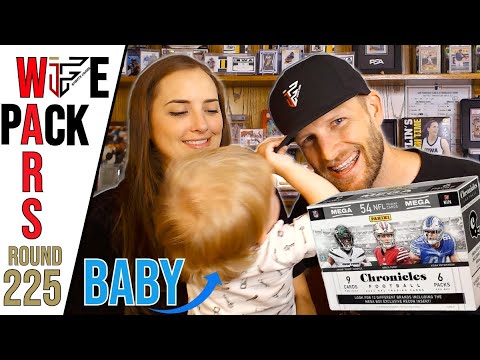 OPENING CARDS WITH A BABY IS IMPOSSIBLE! 😂| WIFE PACK WARS - ROUND 225