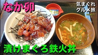 【気まグルメ】なか卯「漬けまぐろ鉄火丼」特製ダレが一段とご飯を誘います - No. 571 Slice Tuna Rice Bowl