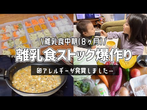 卵アレルギーが発覚しました😭【免疫療法/離乳食ストック/離乳食中期/生後8ヶ月】