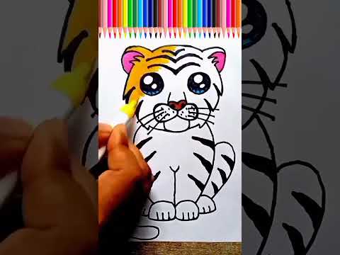 how to draw tiger#shorts#tiger#shortvideo#drawing#viralshorts#youtubeshorts#short #easyartwithbiplab